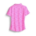 thumbnail image 4 of SCALES Jungle Sail Womens Short Sleeve Polo White, Hot Pink, XLarge, 4 of 8