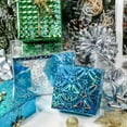 thumbnail image 3 of EP Holographic Foil Wrapping Paper - Mini Roll - Silver Snowflake/Blue Star/Green Geometric Pattern for Christmas, Holiday, Wedding, Birthday - 17 x 120 inches - 3 Rolls (42.5 sq.ft.ttl.), 3 of 14