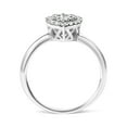 thumbnail image 5 of Haus of Brilliance 10K White Gold 3/8 Cttw Womens Prongs Round-Cut Lab Grown Diamond Cluster Pear Promise Ring (G-H Color, VS2-SI1 Clarity) - Size 6, 5 of 8