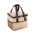 thumbnail image 1 of Soidarity Bolsa de almuerzo con aislamiento ecológico, bolsa térmica portátil para picnic, bolsa térmica para nevera portátil reutilizable carpas blanco, 1 of 6