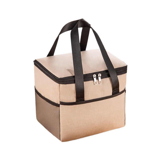 Soidarity Bolsa de almuerzo con aislamiento ecológico, bolsa térmica portátil para picnic, bolsa térmica para nevera portátil reutilizable carpas blanco