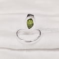 thumbnail image 5 of Natural Peridot Ring, Rough Peridot Gemstone Ring, August Birthstone, Crown V Ring, 925 Sterling Silver, Womens Ring, Christmas, Thanksgiving, Handmade, Statement Jewelry, Rough Gemstone Jewelry, 5 of 5