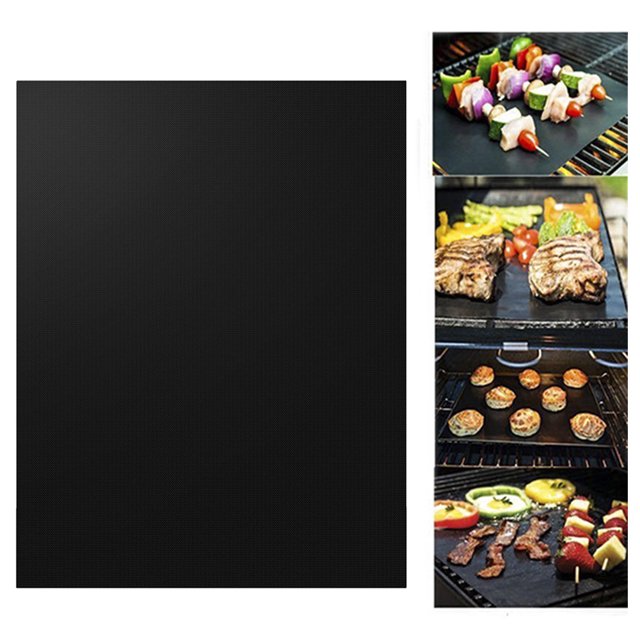 Juego De Alfombrillas Para Parrilla Revestimiento de placa de barbacoa, placa de barbacoa de PTFE, hoja para cocinar y asar, herramienta para barbacoa de cocina