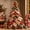 Gingerman, variant on Christmas DIY Quilted Fabric Tree Kit, Beginner-Friendly Patchwork Craft Set with Pre-Cut Pieces, Tabletop Holiday Decor for Mantel Office