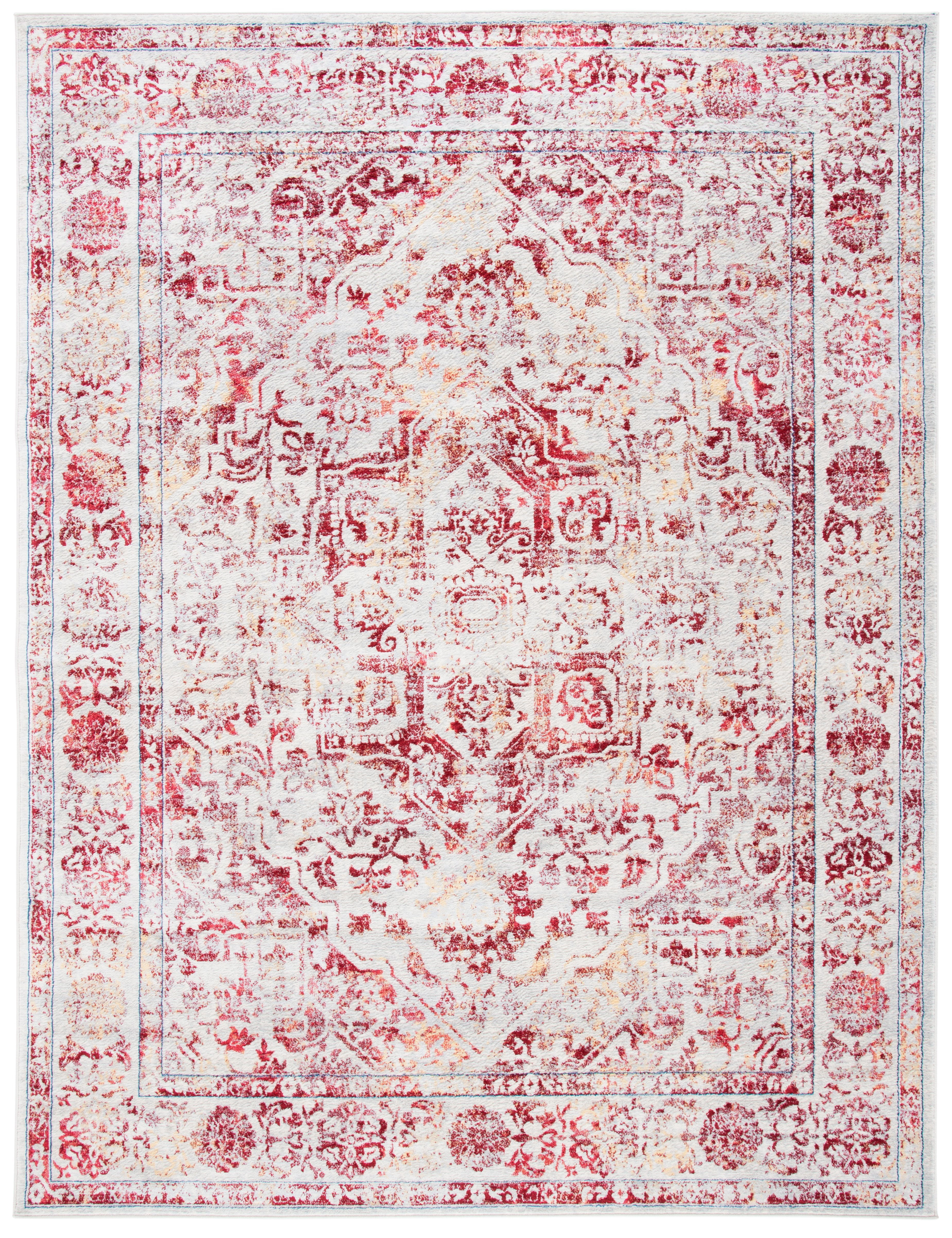 SAFAVIEH Brentwood Adams Oriental Area Rug, Ivory/Red, 9' x 12'