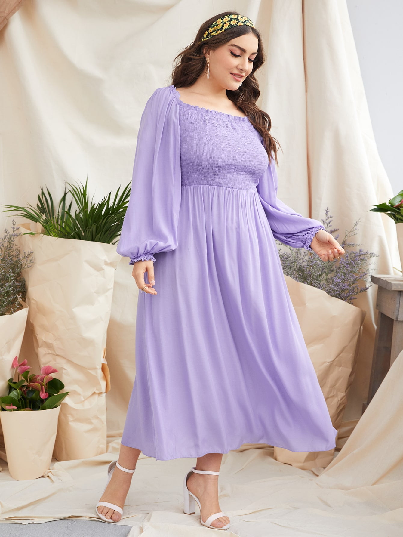 milkmaid dress purple