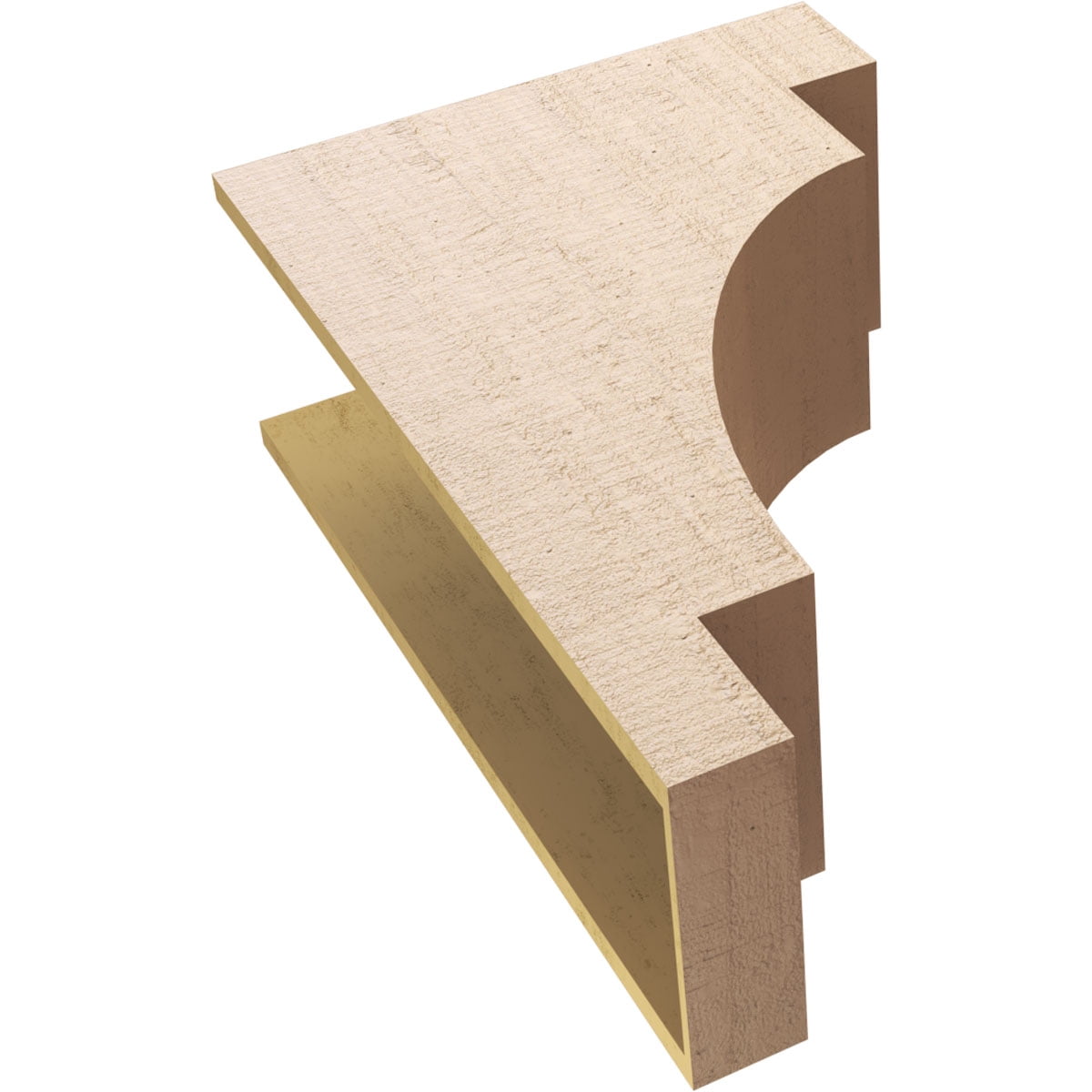 11"W x 22"D x 33"H Classic Mediterranean Rough Cedar Woodgrain TimberThane Corbel, Primed Tan