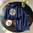 thumbnail image 4 of Shadoumai Girls Winter Outfits Kids Fashionable Casual Hoodie Sweatshirt With Pants Tracksuit Set For Daily School Outdoor Wear Back to School Outfits, 4 of 5