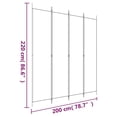 thumbnail image 4 of vidaXL 4-Panel Room Divider Black 200x220 cm Fabric, 4 of 5