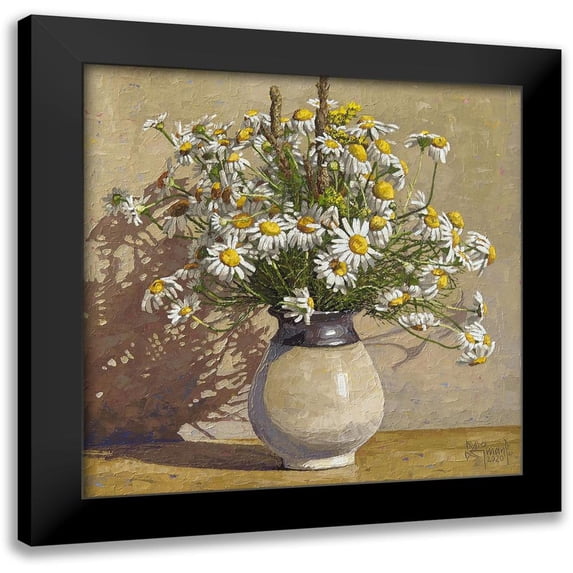 Ziman, Peter 15x15 Black Modern Framed Museum Art Print Titled - Bouquet with Daisies