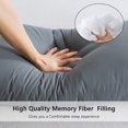 thumbnail image 4 of ELNIDO QUEEN - Almohada corporal con funda de almohada, suave y larga para adultos, relleno de almohada transpirable de cuerpo completo para dormir, 20 x 54 pulgadas, color gris, 4 of 7