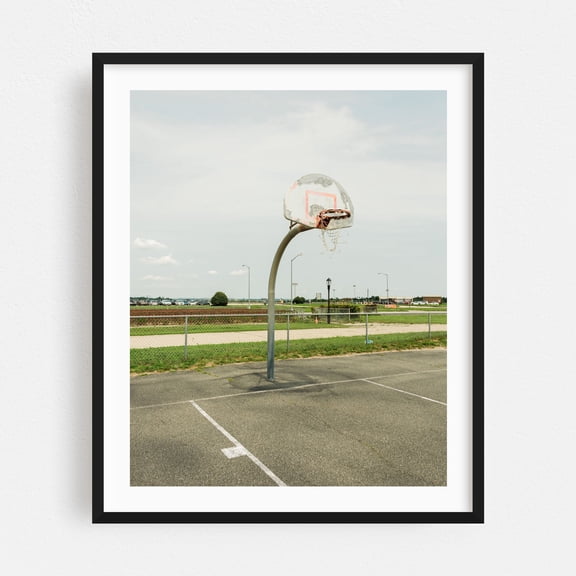 Basketball, Riis Park 01 - Queens New York Photography Black Framed Wall Art Print 30 x 40 inches