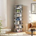 thumbnail image 2 of Halicool 7-Tier Rotating 360 Degree Carousel Free Standing Shoe Rack, White, 2 of 7