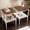 Brown + White, variant on Set of 2 Rectangle End Table, Nightstand with Brown Tempered Glass Tabletop & White MDF layer, Modern Side Table for Living Room, Bedroom