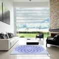 thumbnail image 6 of Ahgly Company Indoor Round Patterned Heavenly Blue Area Rugs, 4' Round, 6 of 6