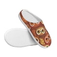 thumbnail image 3 of Haiem Brown Owl Print Women's Fuzzy Memory Foam House Slipper Cozy Home Footwear Non-slip Winter Slippers-40/41, 3 of 7