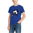 thumbnail image 2 of Asxite Toddler Boys Tshirt Soccer Print Short Sleeve Crew Neck Loose Casual Summer Tops 2-13Y, 2 of 7