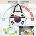 thumbnail image 5 of South Korean Flag Insulated Adults Lunch Bag with Removable Shoulder Strap&Front Pocket Lunch Tote Box Reusable Cooler Bag, 5 of 7