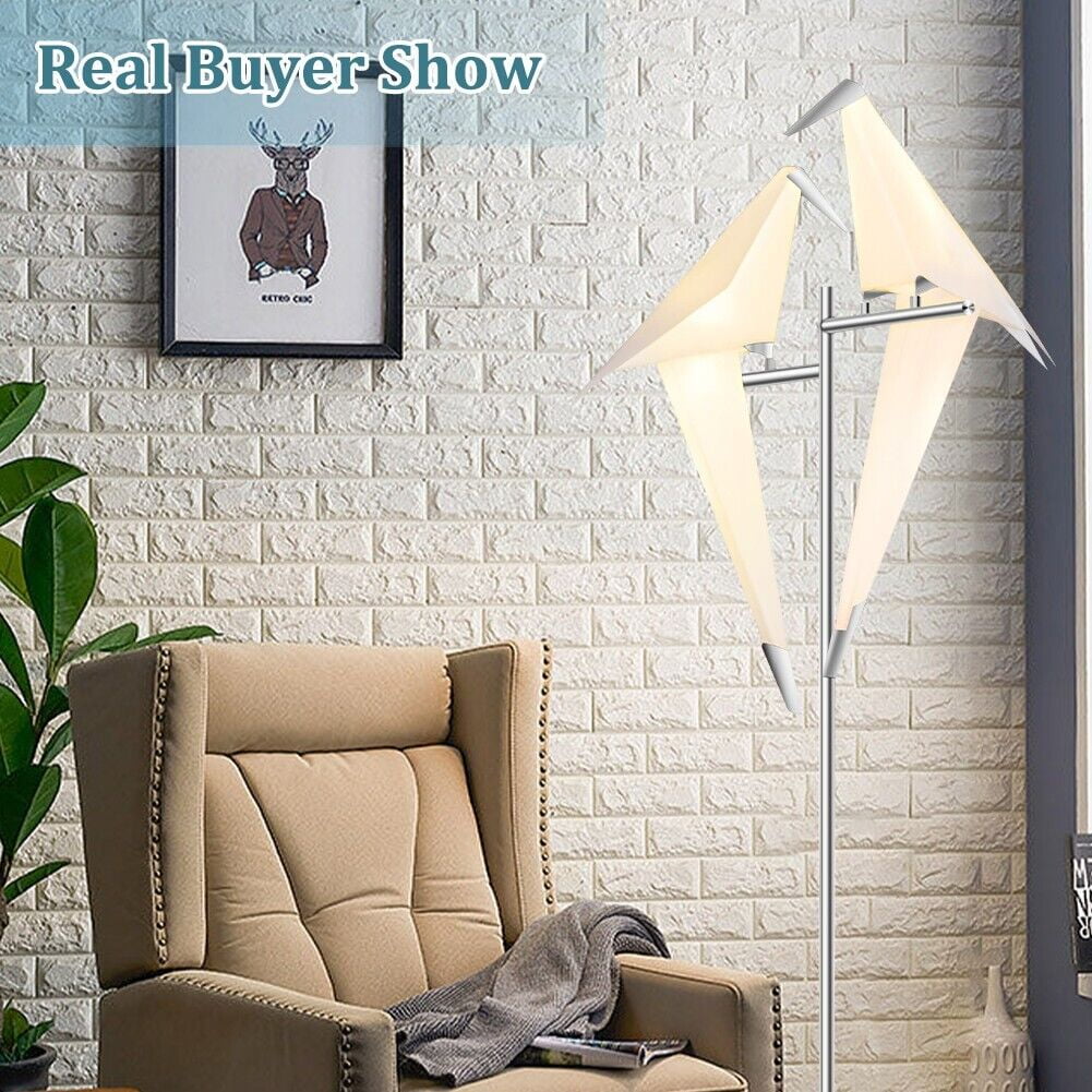 KPIBEST NEW Paper Cranes Floor Lamp LED Double Origami Swing Bird Decor Light for Living Room Bedroom Kids Room Office