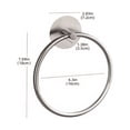 thumbnail image 4 of 1pc, Round Punch-free Stainless Steel Towel Ring, Black Bathroom Toilet Towel Hanger, Hanging Ring, 4 of 4