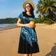 thumbnail image 4 of Balery Ocean Turtle Vestidos sueltos de manga corta para mujer, vestidos de verano 2025, vestidos casuales de corte A con vuelo., 4 of 6