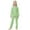 Light Green, variant on KAUOD Girls Soft Satin Tops Pants Set 2 Piece Button Front Long Sleeve Shirt Plain Pants Casual Outfits Kids Thermal Clothes