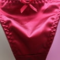 thumbnail image 5 of HUPOM No Show Panties For Women Seamless Underwear For Women In Clothing Thong Leisure Tie Drop Waist Red One Size, 5 of 5