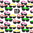 thumbnail image 1 of Gafas de sol Big Mo's estilo 80 Neon Party, paquete de 48 unidades, UV 400, 1 of 7
