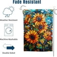 thumbnail image 5 of Fall Sunflower Garden Flag Autumn House Flags 28x40 Double Sided Large Thanksgiving Outdoor Flag for Outside Stained Glass Floral Yard Flags Fall Porch Lawn Flags Decorative, 5 of 7