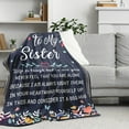thumbnail image 3 of Sister Inspirational Gifts, Sister Birthday Gifts from Sister, Best Friend Christmas Birthday Gift for Women, Bestie Gifts, Big Sister Gifts from Little Sister Blanket 50x60, Soul Sister Gifts, 3 of 6