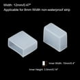 thumbnail image 2 of Uxcell Silicone End Cap Plug Cover, 120 Pack IP67 Waterproof Fit 3528/2835/3014 8mm Wide LED Tube Strip, Clear, 2 of 6