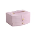 thumbnail image 1 of Qarigey Caja de joyería Cajas portátiles Moda clásica Estuche exquisito Organizador de maquillaje DIY para anillos Pendiente Crema Mujer Hogar Ropa, zapatos y accesorios Miscelánea Rosado Qarigey AP016748-02, 1 of 6