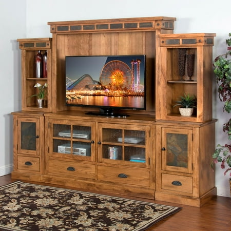 Sunny Designs Sedona 63 In Entertainment Center Rustic Oak Entertainment Center Rustic Oak