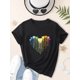 thumbnail image 2 of Girls' Casual Cotton T-Shirt | Colorful Heart Print | Round Neck, Short Sleeve | Multi-Color Graphic Tee for Spring/Summer | Machine Washable | Ideal for Everyday & Outdoor Activities, Everyday Girls, 2 of 7