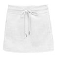 thumbnail image 2 of Active Skirts for Women Elastic High Waist Drawstring Mini Skirt with Pockets Tennis Skirt for Women (White M), 2 of 2