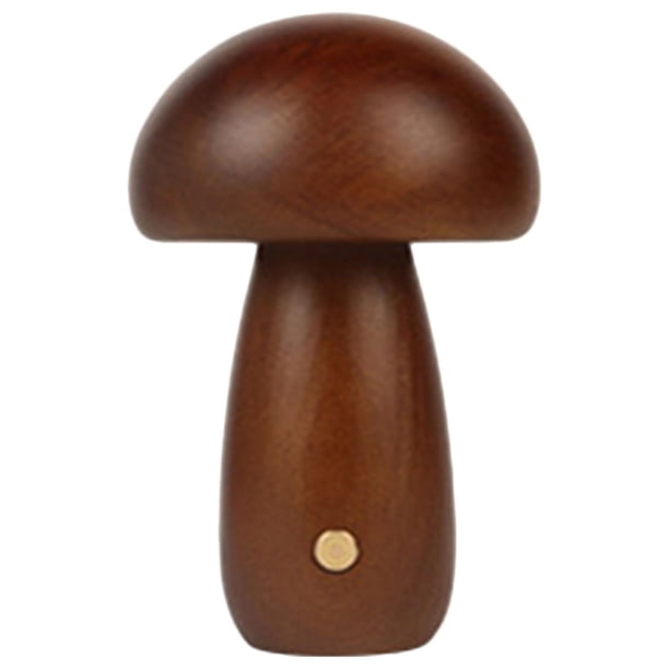 Xihbxyly Lámpara de Noche de Madera, Lámpara Led Recargable de Escritorio, Control Táctil de Brillo, Madera de Haya y Nogal, Decoración para Dormitorio y Sala de Estar, Regalo Elegante para Mujer (1