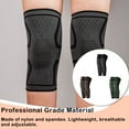 thumbnail image 4 of pitrice 2Pcs Élastique Long Protecteur Élasticité Accolade Compression Jambe Manche Vélo Femmes Course Basket Genou Soutien Orange/1 Paire/l, 4 of 6