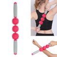 thumbnail image 3 of Yoga Stick, Not Easy To Deform Muscle Massage Roller Multi-part Massage  for Office for Studio for Home for People Who Often Work in Front Of the Computer Rose Red, 3 of 7