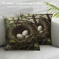thumbnail image 3 of Nawypu  Retro Bird's Nest Eggs Decorative Pillow Covers Home Decor Nice Gift Indoor/Outdoor Square Pillowcase, Retro Birds Nest, 3 of 5