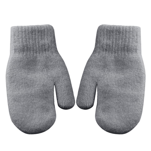 Dyfzdhu Knit Gloves Women Mittens Double Cute Stretchy Soft Thickened Cold Solid Color Autumn Girls For Riding Winter Gloves