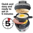 thumbnail image 2 of Breakfast Sandwich Maker : Nonstick Griddle, Dishwasher-Safe Parts, 600W, Metal, Gray, 2 of 7