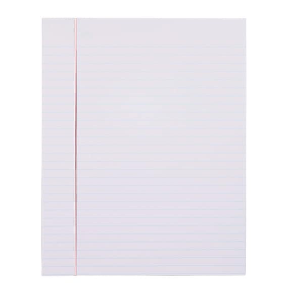 Staples Notepads 8.5" x 11" Wide White 50 Sh./Pad 12 Pads/PK 154120