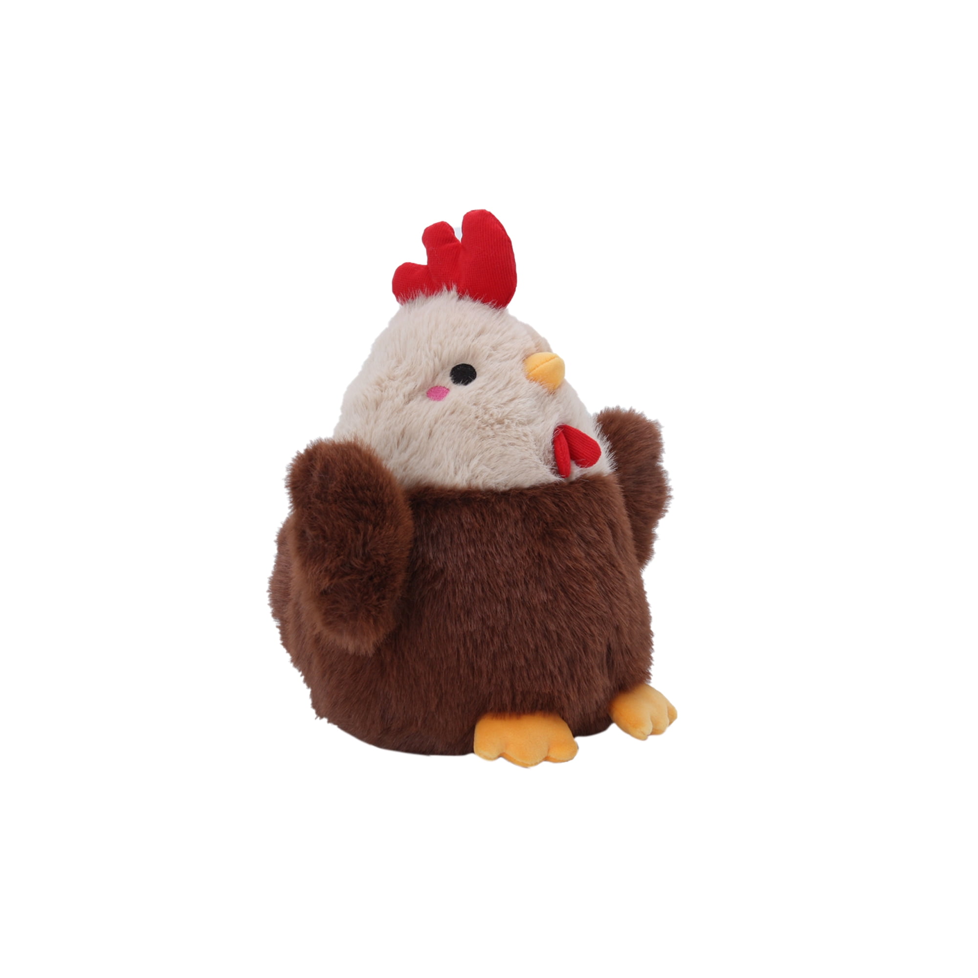 Way to Celebrate Easter Polyester 8 inch ,Brown Chicken Plush Toys  -- Brown