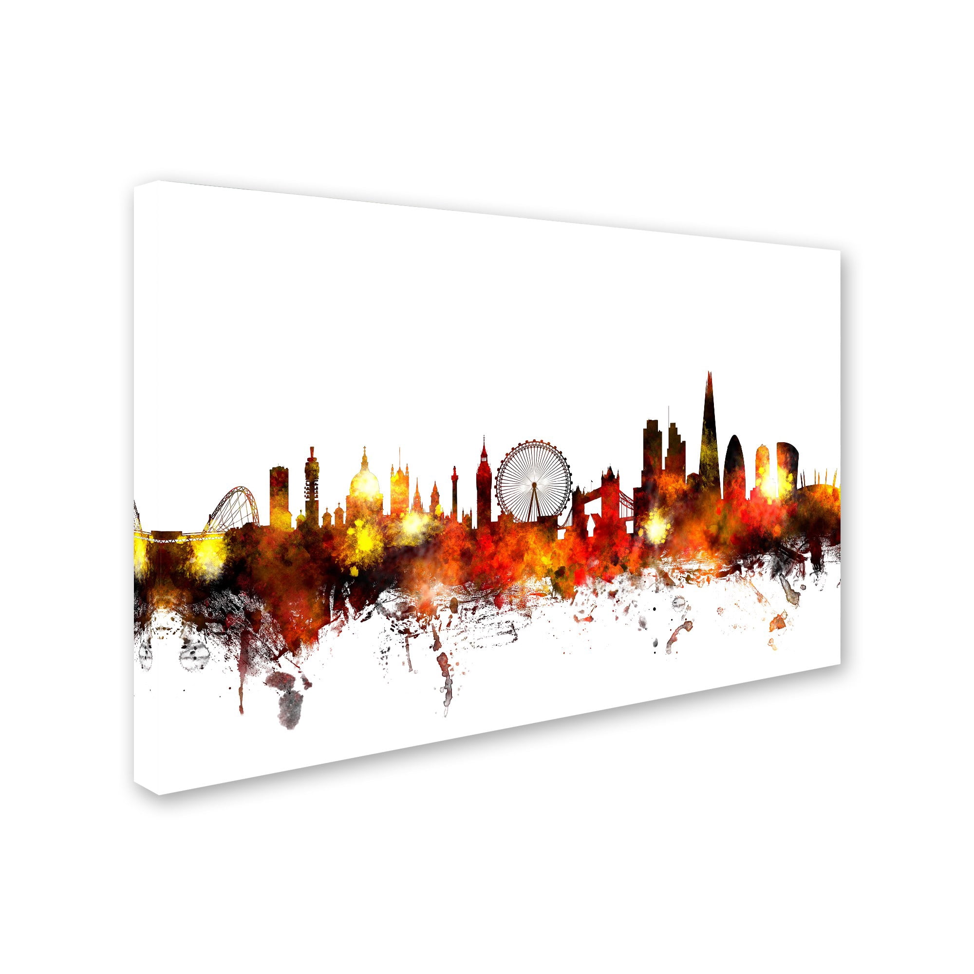 Trademark Fine Art "London England Skyline II" Canvas Art by Michael Tompsett