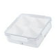 thumbnail image 2 of 4 Compartment Snack Box Transparent Multifunctional Tight Sealing Divided Food Storage Containers for Office Square, 2 of 5