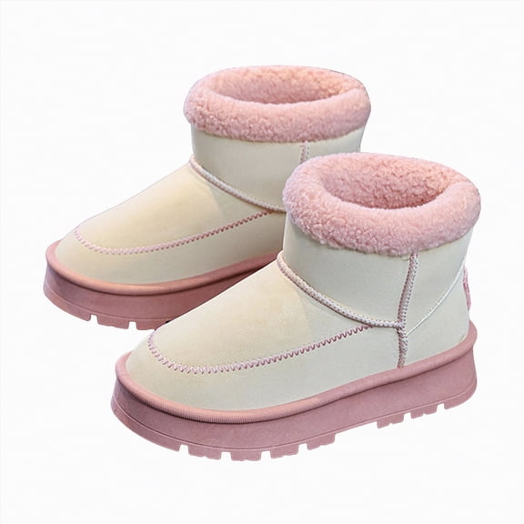CAICJ98 Boy Girl Winter Boots Waterproof Warm Booties Non Slip Lightweight Outdoor Walking Shoes for Cold Weather Snow Boots Boy Girl (Little Kid/Big Kid),2