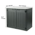 thumbnail image 5 of Uforic 4.5x4ft Horizontal Resin Outdoor Storage Shed, Waterproof & Lockable, Dark Gray, 5 of 6