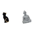 thumbnail image 6 of CarpNettore Cat Monkey Resin Buddha Statue Decorative Animal Figurine Collectible Sculpture for Entrance Bookshelf Living Room Bedroom Hotel Patio Backyard, 6 of 8