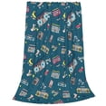 thumbnail image 2 of Vsdgher Vintage Tape Players And Skates Ultra-Soft Micro flannel Blanket Throw Blankets for Couch Sofa, Bed (4 sizes)-40"x30", 2 of 7