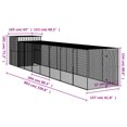 thumbnail image 4 of vidaXL Cage à Poules avec Rangée Gris Clair 165x863x181 cm Acier Galvanisé, 4 of 5